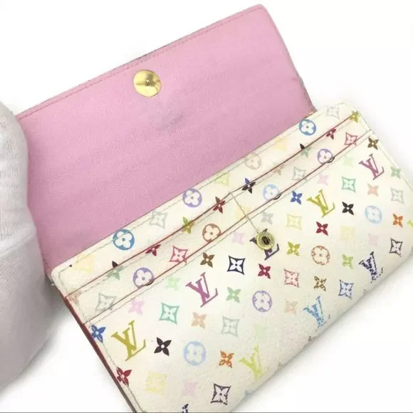 Louis Vuitton Monogram Multicolor Porte Feuille Sarah Long Bifold Wallet /R52177 - Picture 5 of 8